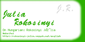 julia rokosinyi business card